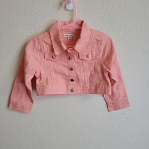 Nanette Lepore Toddler Girls Peach Jacket With Gold Snaps 2T